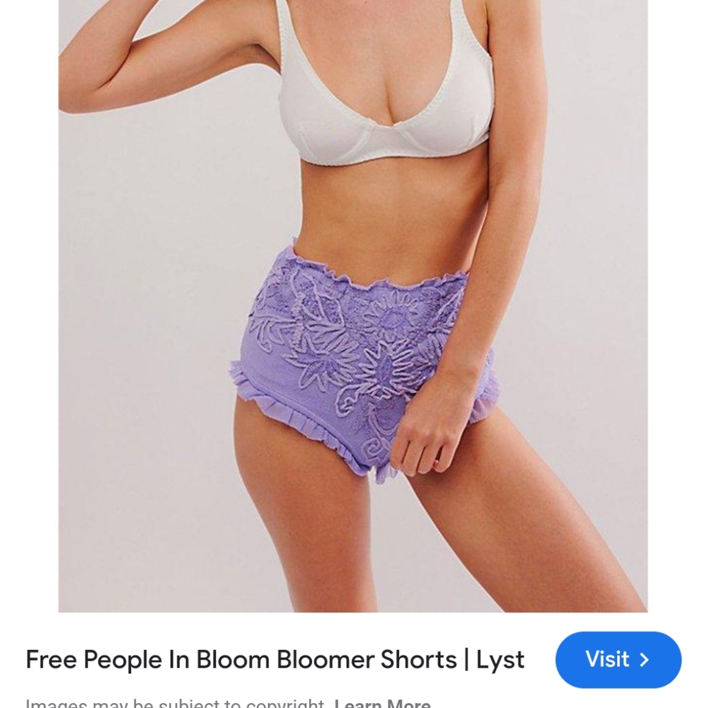 Free People Lavender Lace Shorts